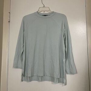NWT Eileen Fisher Light Blue long sleeve crew neck shirt size XS
